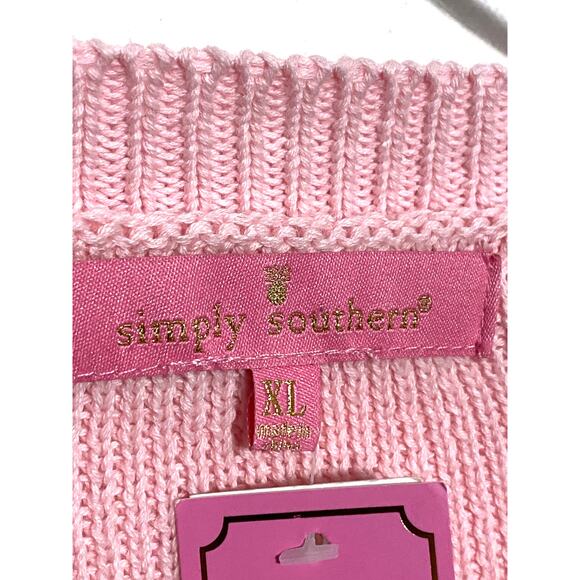 Simply Southern Knit USA Flag Sweater Womens XL Nautical Patriotic Coastal NWT - Picture 8 of 12